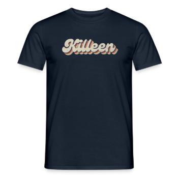 Nostalgique des années 70 USA City - Vintage Killeen - T-shirt homme - marine - Devant - AI Model Male 178 light (178cm)