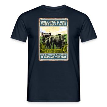 La race de vache aimait le Black Angus - T-shirt homme - marine - Devant - AI Model Male 178 light (178cm)