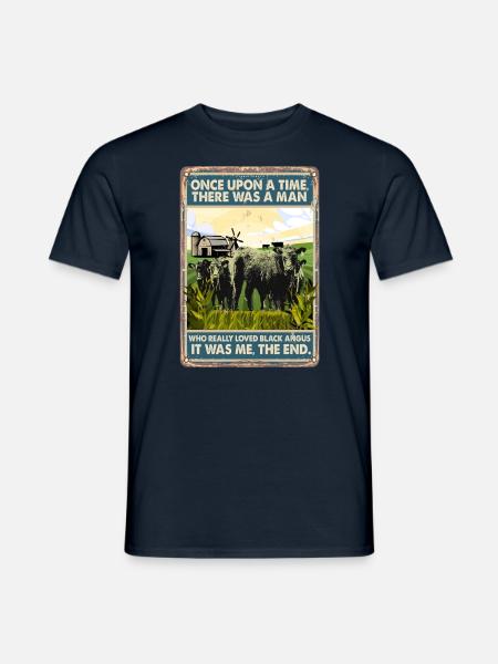 Cow Loved The Black Angus - Men's T-Shirt - navy