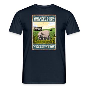 Race de vache Adoré Red Angus - T-shirt homme - marine - Devant - AI Model Male 178 light (178cm)