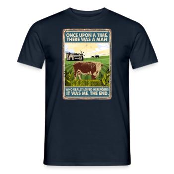 Cow Loved Herefords - Men's T-Shirt - navy - Front - AI Model Male 178 light (178cm)
