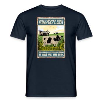 Race de vache Holstein aimés - T-shirt homme - marine - Devant - AI Model Male 178 light (178cm)
