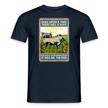 Cow Loved Piedmontese - Men's T-Shirt - navy - Front - AI Model Male 178 light (178cm)