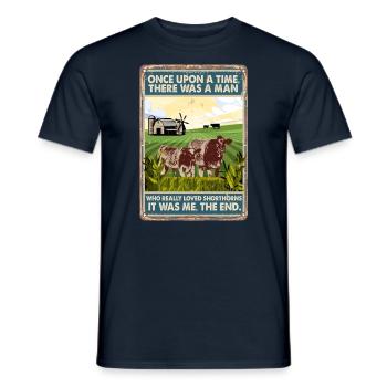 Cow Loved Shorhorns - Men's T-Shirt - navy - Front - AI Model Male 178 light (178cm)