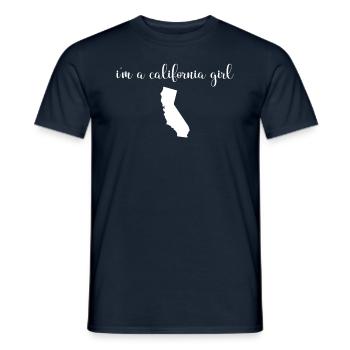 Ich Bin Ein Kalifornisches Mädchen - Bundesstaat - Männer T-Shirt - Navy - Vorne - AI Model Male 178 light (178cm)