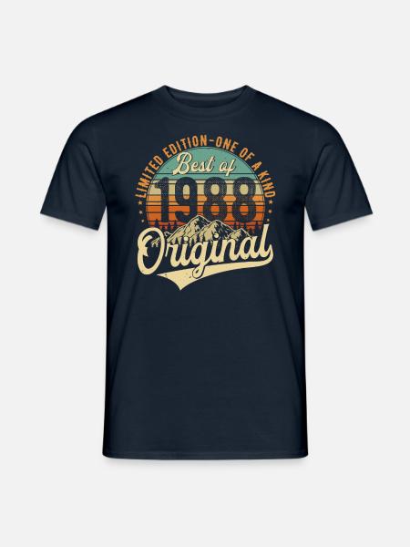 Original 1988 Vintage Anniversaire Rétro - T-shirt homme - marine