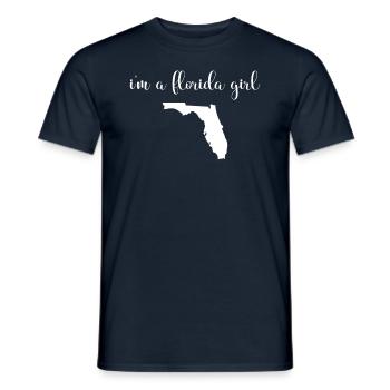 Je suis une fille en Floride - État - T-shirt homme - marine - Devant - AI Model Male 178 light (178cm)