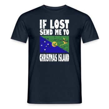 Drapeau de l’île Christmas - T-shirt homme - marine - Devant - AI Model Male 178 light (178cm)