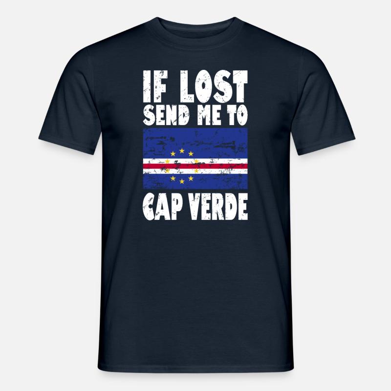 Cap Verde Flagge Spruch - Männer T-Shirt - Navy