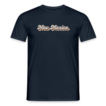 Vintage Hippie 70s USA État - Rétro Nouveau-Mexique - T-shirt homme - marine - Devant - AI Model Male 178 light (178cm)