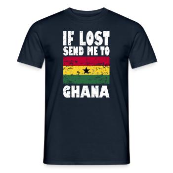 Ghana Flag Saying - Men's T-Shirt - navy - Front - AI Model Male 178 light (178cm)