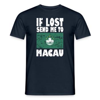 Macau Flagge Spruch - Männer T-Shirt - Navy - Vorne - AI Model Male 178 light (178cm)