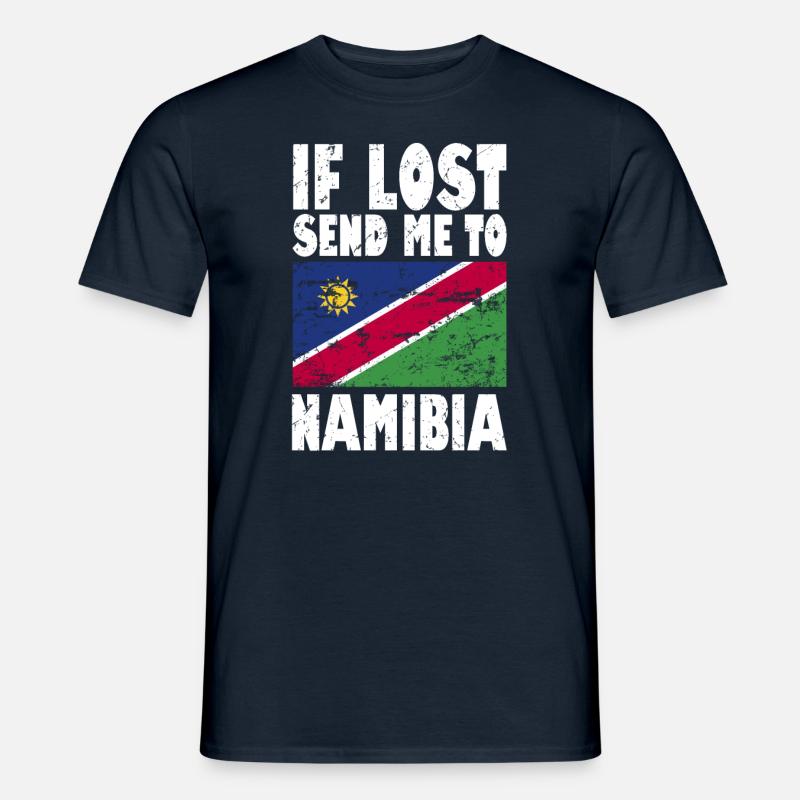 Namibia Flagge Spruch - Männer T-Shirt - Navy