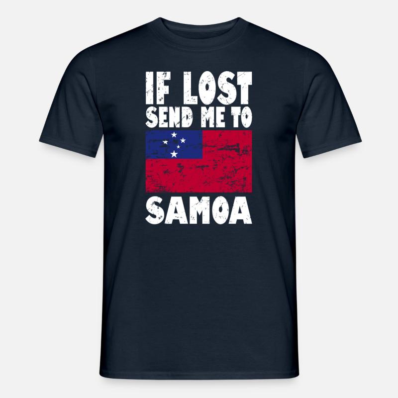 Samoa Flagge Spruch - Männer T-Shirt - Navy