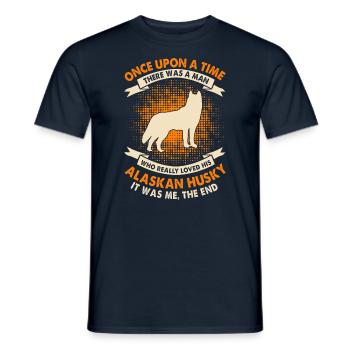Once Upon a Time - Alaskan Husky - Men's T-Shirt - navy - Front - AI Model Male 178 light (178cm)
