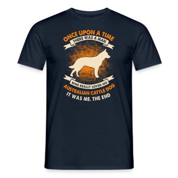 Es War Einmal Zeit - Australisches Vieh - Männer T-Shirt - Navy - Vorne - AI Model Male 178 light (178cm)