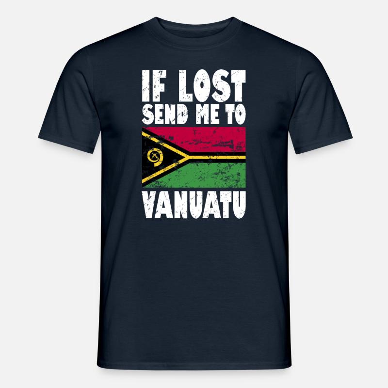 Vanuatu Flagge Spruch - Männer T-Shirt - Navy