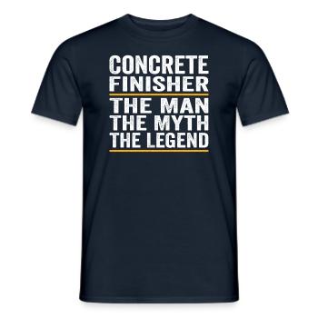 Finisseur de béton Ouvriers en béton Bétonnière - T-shirt homme - marine - Devant - AI Model Male 178 light (178cm)