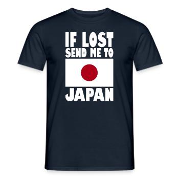 Drapeau du Japon - T-shirt homme - marine - Devant - AI Model Male 178 light (178cm)
