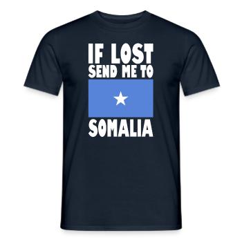 Drapeau de la Somalie - T-shirt homme - marine - Devant - AI Model Male 178 light (178cm)