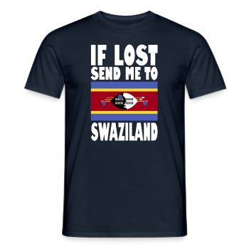 Swasiland Flagge Spruch - Männer T-Shirt - Navy - Vorne - AI Model Male 178 light (178cm)