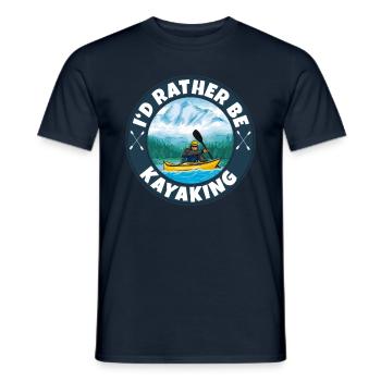 Kajak fahren - Männer T-Shirt - Navy - Vorne - AI Model Male 178 light (178cm)
