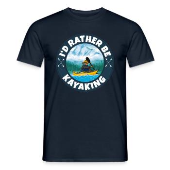 Kajak fahren - Männer T-Shirt - Navy - Vorne - AI Model Male 178 light (178cm)