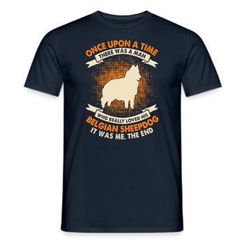 Il était une fois - Berger Belge - T-shirt homme - marine - Devant - AI Model Male 178 light (178cm)