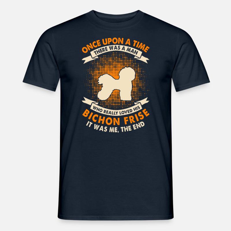 Einmal - Bichon Frise - Männer T-Shirt - Navy