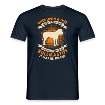 Once upon a time - Bullmastiff - Men's T-Shirt - navy - Front - AI Model Male 178 light (178cm)