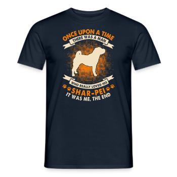 Il était une fois - Shar-Pei chinois - T-shirt homme - marine - Devant - AI Model Male 178 light (178cm)