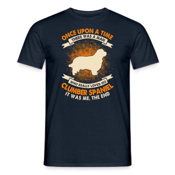 Einmal Zeit - Clumber Spaniel - Männer T-Shirt - Navy - Vorne - AI Model Male 178 light (178cm)