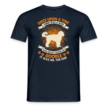 Il était une fois - griffonnages - T-shirt homme - marine - Devant - AI Model Male 178 light (178cm)