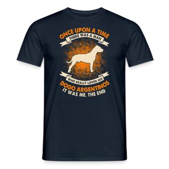 Il était une fois - Dogo Argentinos - T-shirt homme - marine - Devant - AI Model Male 178 light (178cm)