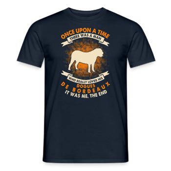 Once Upon a Time - Hundegelte De Bordeaux - Men's T-Shirt - navy - Front - AI Model Male 178 light (178cm)