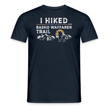 Hiked - Basho Wayfarer - Men's T-Shirt - navy - Front - AI Model Male 178 light (178cm)