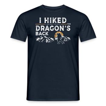 Wandered - Le dos du dragon - T-shirt homme - marine - Devant - AI Model Male 178 light (178cm)