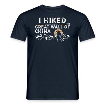Randonnées - Grande Muraille de Chine - T-shirt homme - marine - Devant - AI Model Male 178 light (178cm)