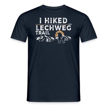 Hiking - Lechweg Trail - Men's T-Shirt - navy - Front - AI Model Male 178 light (178cm)