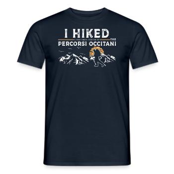 Hiking - Percorsi Occitani - Men's T-Shirt - navy - Front - AI Model Male 178 light (178cm)