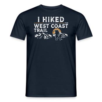 Randonnée pédestre - Sentier de la côte ouest - T-shirt homme - marine - Devant - AI Model Male 178 light (178cm)