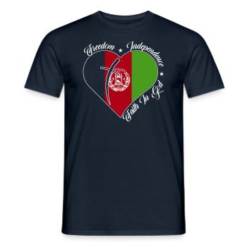 Freedom Faith in God - Afghanistan - Men's T-Shirt - navy - Front - AI Model Male 178 light (178cm)