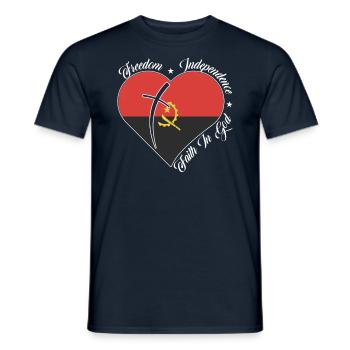 Freedom Faith in God - Angola - Men's T-Shirt - navy - Front - AI Model Male 178 light (178cm)