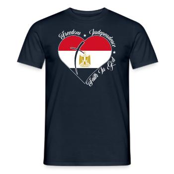 Freedom Faith in God - Egypt - Men's T-Shirt - navy - Front - AI Model Male 178 light (178cm)