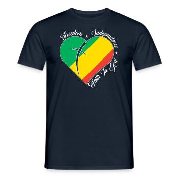 Freedom Faith in God - Congo - Men's T-Shirt - navy - Front - AI Model Male 178 light (178cm)