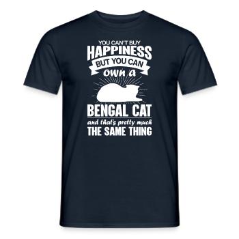 Kann Eine Bengalkatze Kaufen - Männer T-Shirt - Navy - Vorne - AI Model Male 178 light (178cm)