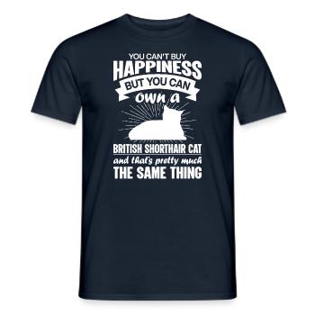 Can buy a British shorthair cat - Men's T-Shirt - navy - Front - AI Model Male 178 light (178cm)