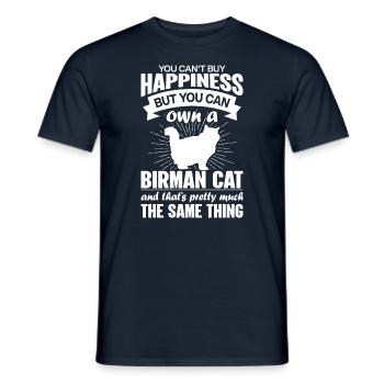 Can buy a Burmese cat - Men's T-Shirt - navy - Front - AI Model Male 178 light (178cm)