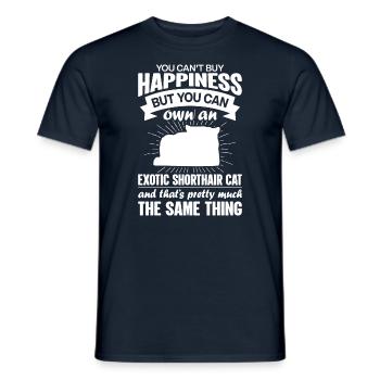 Kann Eine Exotische Kurzhaarkatze Kaufen - Männer T-Shirt - Navy - Vorne - AI Model Male 178 light (178cm)