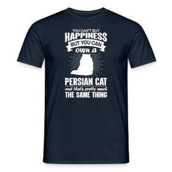 Peut acheter un chat persan - T-shirt homme - marine - Devant - AI Model Male 178 light (178cm)